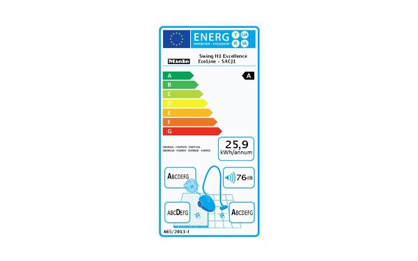 MIELE Swing H1 Excellence EcoLine SACJ1 - &Eacute;tiquette &eacute;nergie