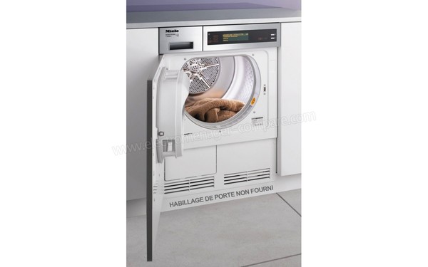 MIELE T 4859 Ci CHG Inox - Vue 3/4 gauche porte ouverte (cr&eacute;dit : Boulanger)