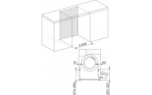 MIELE TCA 520 WP - Dimensions