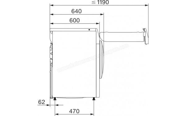 MIELE TCC 364 WP - Dimensions