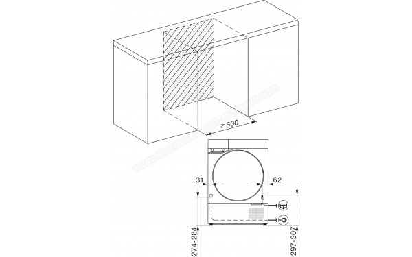 MIELE TQ 1000 WP - Dimensions