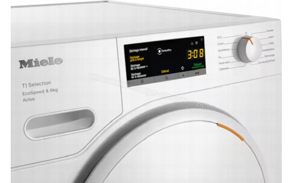 MIELE TSA 523 WP - Vue des programmes