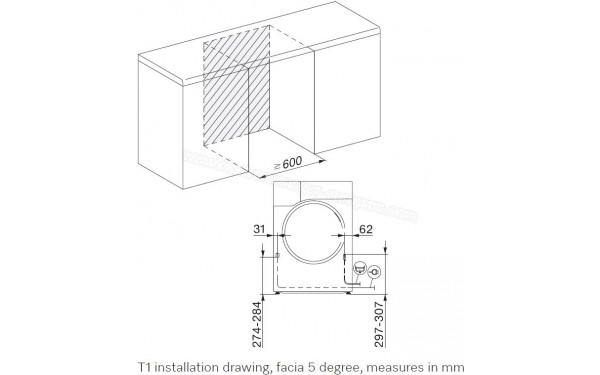 MIELE TSA 523 WP - Dimensions