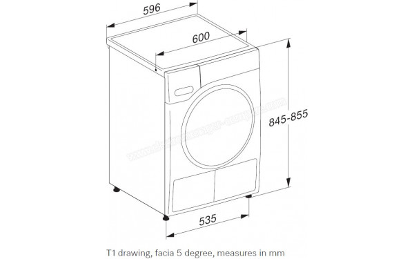 MIELE TSA 523 WP - Dimensions