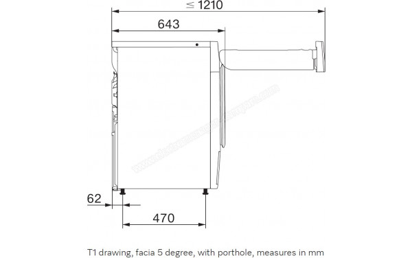 MIELE TSC 643 WP - Dimensions