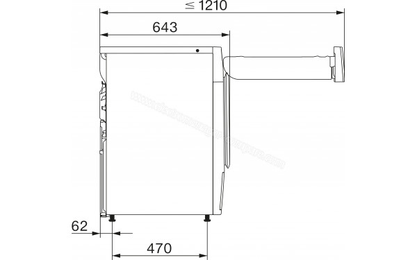 MIELE TSD 643 WP - Dimensions