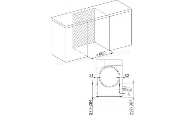 MIELE TSL 683 WP - Dimensions