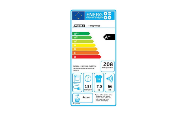 MIELE TWB 140 WP - &Eacute;tiquette &eacute;nergie