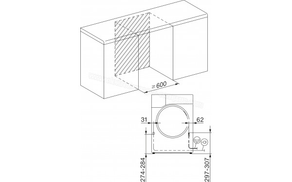 MIELE TWD640WP - Dimensions
