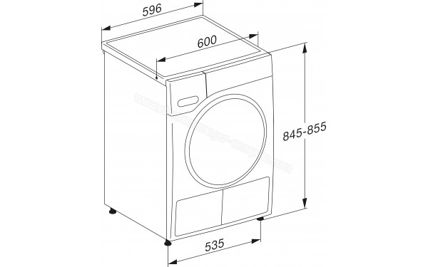 MIELE TWD640WP - Dimensions