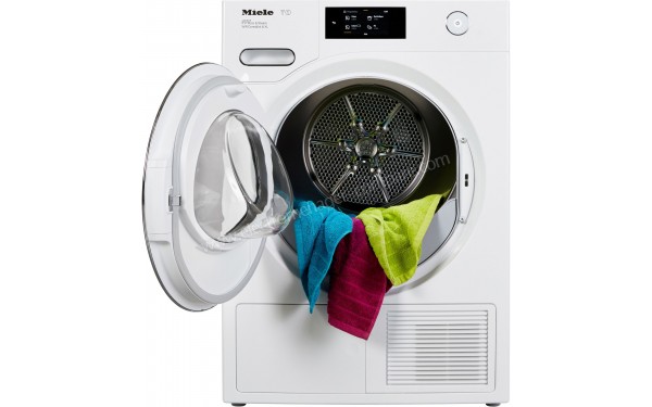 MIELE TWR 860 WP - Vue de face hublot ouvert (cr&eacute;dit : Boulanger)