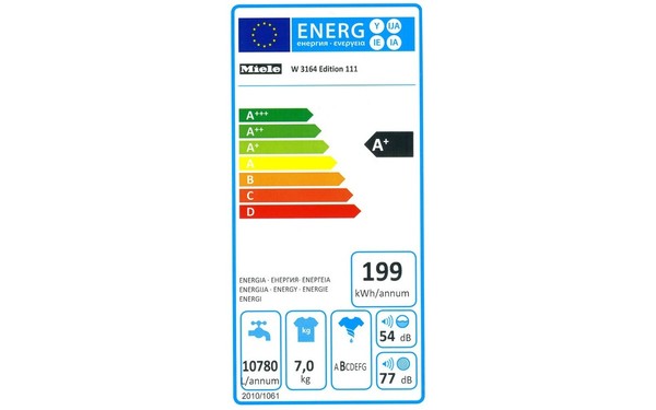 MIELE W 3164 - &Eacute;tiquette &eacute;nergie
