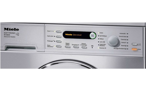 MIELE W 5820 WPS - Panneau de commandes