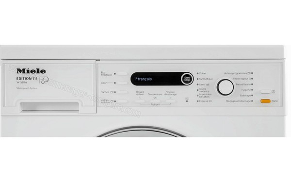 MIELE W 5876 WPS - Panneau de commandes