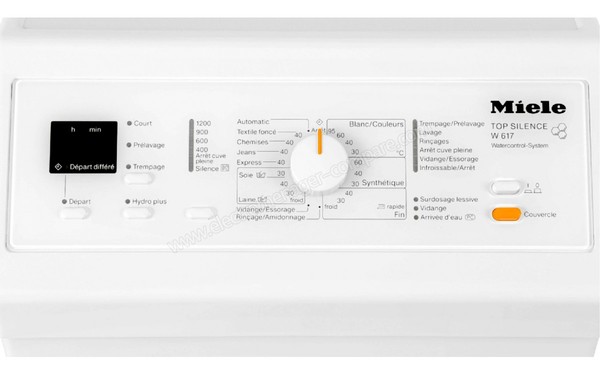 MIELE W 617 - Panneau de commandes (cr&eacute;dit : Darty)