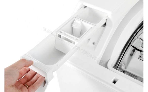 MIELE W 617 - Vue du bac &agrave; produits (cr&eacute;dit : Darty)