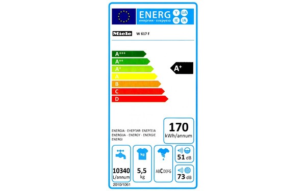 MIELE W 617 - &Eacute;tiquette &eacute;nergie