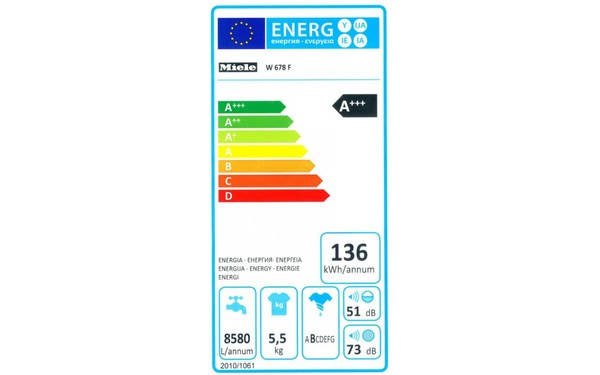 MIELE W 678 - &Eacute;tiquette &eacute;nergie