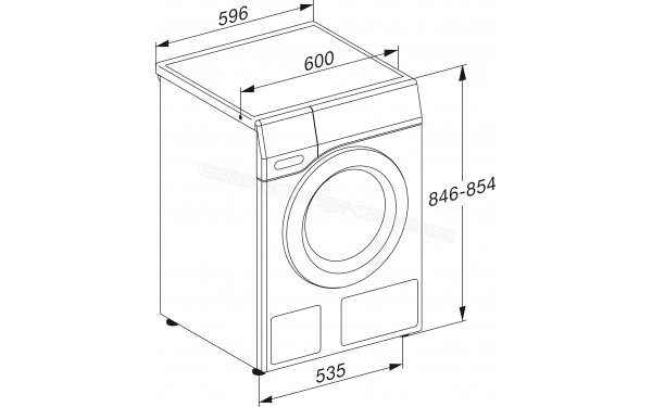 MIELE WCA 120 WCS - Dimensions