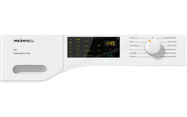 MIELE WCD 320 - Panneau de commandes