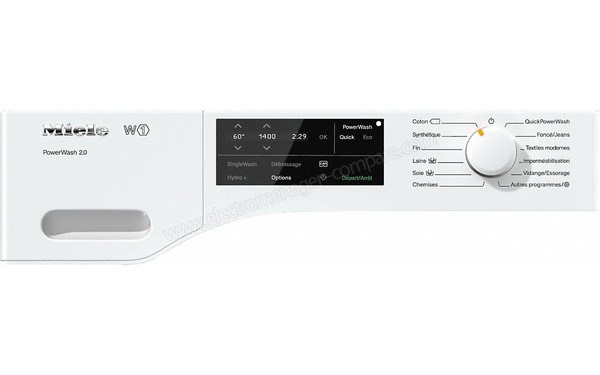 MIELE WCE 320 - Panneau de commandes 2