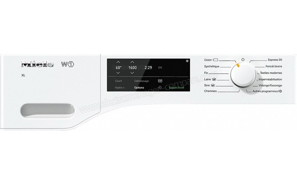 MIELE WCG 120 XL - Panneau de commandes