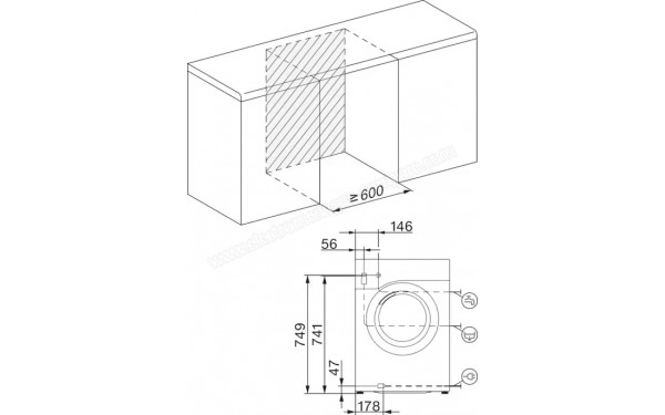 MIELE WCI 880 WCS - Dimensions