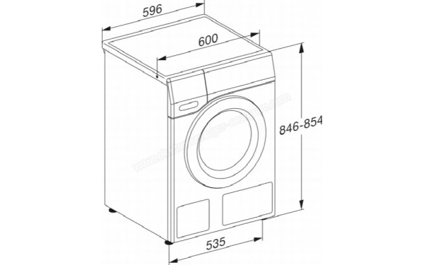 MIELE WCI 880 WCS - Dimensions