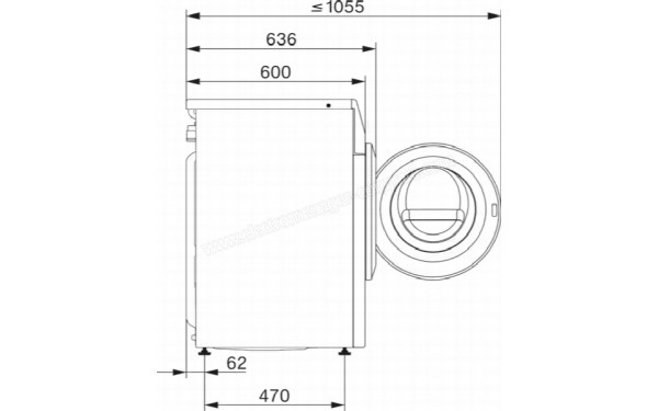 MIELE WCI 880 WCS - Dimensions