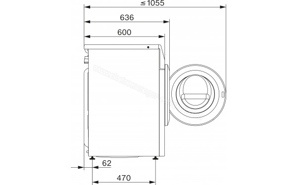 MIELE WCK 360 WCS - Dimensions