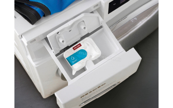 MIELE WEG 665 - Zoom sur le tiroir lessiviel