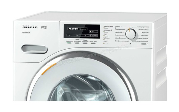 MIELE WMF 820 WPS - Panneau de commandes (cr&eacute;dit : Boulanger)