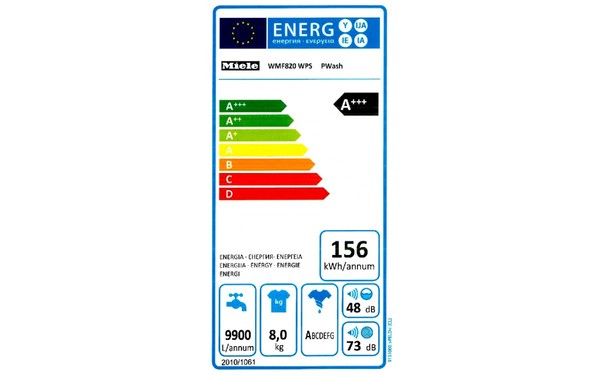 MIELE WMF 820 WPS - &Eacute;tiquette &eacute;nergie