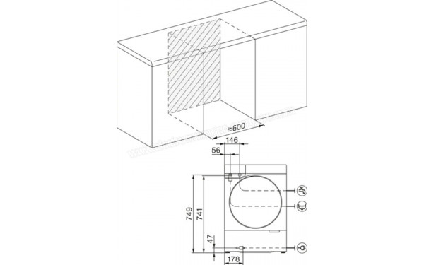 MIELE WQ 1000 WPS - Dimensions