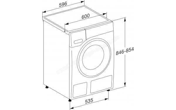 MIELE WSA 123 WCS - Dimensions