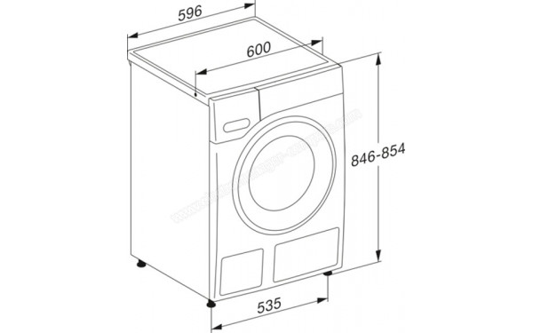MIELE WSI 883 WCS - Dimensions