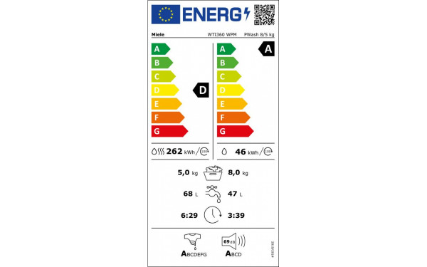 MIELE WTI 360 WPM - &Eacute;tiquette &eacute;nergie v2