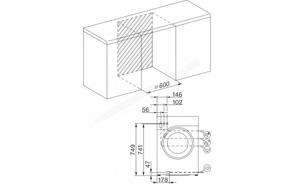 MIELE WWD 380 WCS - Dimensions