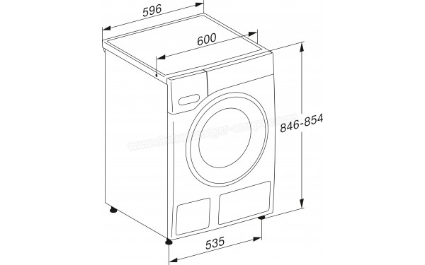 MIELE WWI 880 WCS - Dimensions