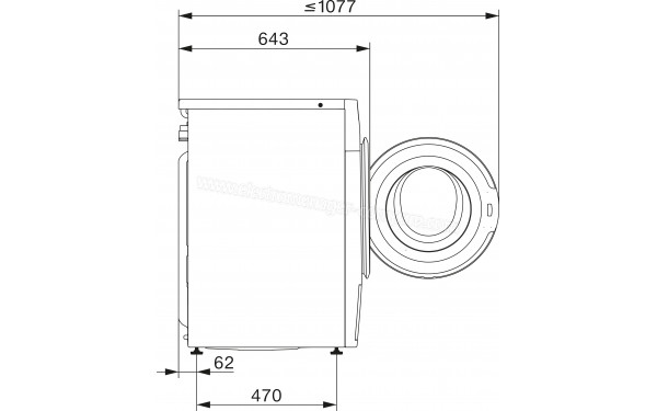 MIELE WWI 880 WCS - Dimensions