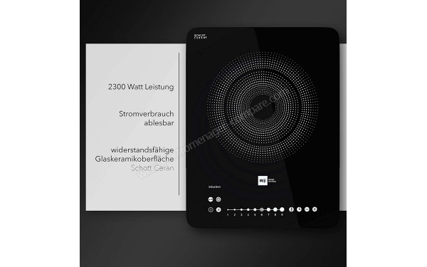 MIJI Star 3 Twist White - Zoom sur le foyer &agrave; induction