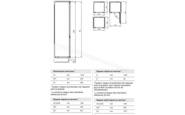 MIOGO MFB1221LN - Dimensions