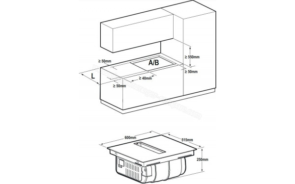 MIOGO MHI601H - Dimensions