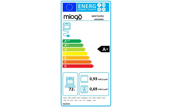MIOGO MOP721PR2 - &Eacute;tiquette &eacute;nergie