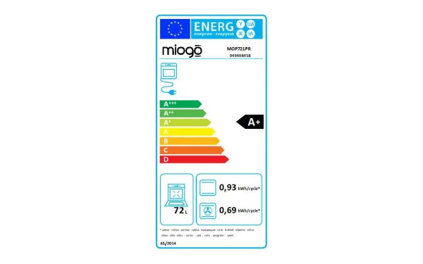 MIOGO MOP721PR - &Eacute;tiquette &eacute;nergie