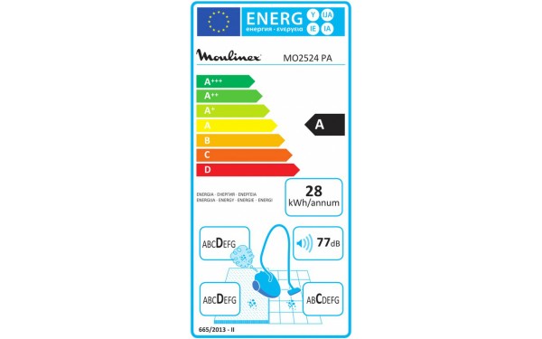 MOULINEX MO2524PA - &Eacute;tiquette &eacute;nergie