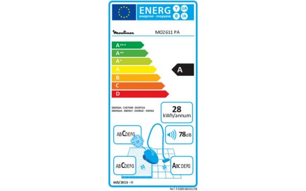 MOULINEX MO2611PA - &Eacute;tiquette &eacute;nergie