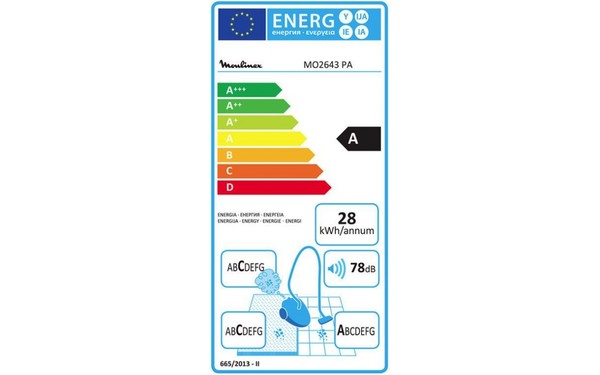MOULINEX MO2643PA - &Eacute;tiquette &eacute;nergie