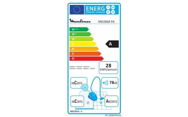 MOULINEX MO2664PA - &Eacute;tiquette &eacute;nergie