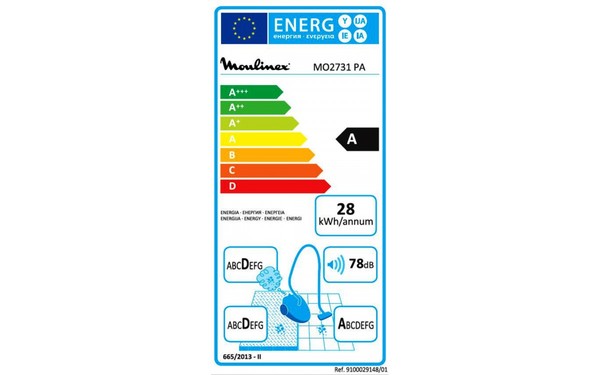 MOULINEX MO2731PA - &Eacute;tiquette &eacute;nergie